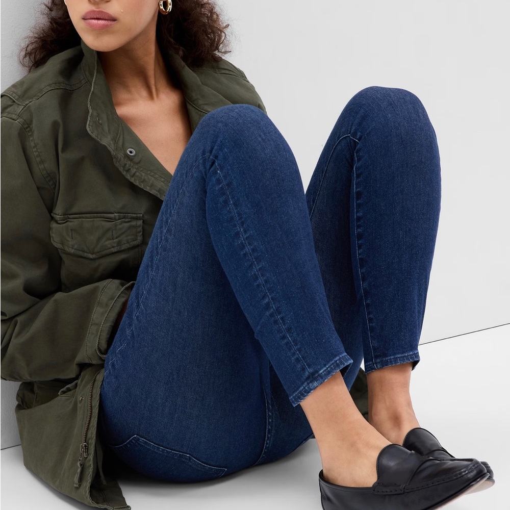 Gap Sky High Rise True Skinny Jeans in Dark Indigo. Size 28, 6 Regular. NWT. - Picture 4 of 7